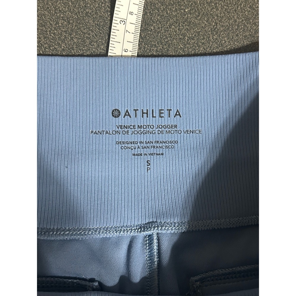 Athleta Venice Moto Jogger Pants Cottage Blue Size Small- Athleisure Activewear - Picture 4 of 13